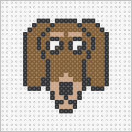 Dachshund Face - v1 - one 29x29 panel - dachshund,dogs,animals