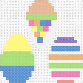Easter Eggs2 [shape from perler.com] - one 29x29 panel - easter,holidays,eggs,colorful,stripes
