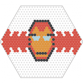 Iron Man Ear Saver - v1 - SingleHexPlate - iron man,ear plugs,hexagon,marvel,super hero