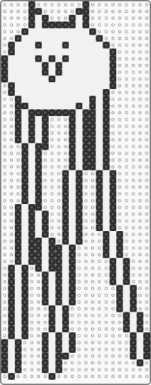 Gross cat from the battle cats - black, white