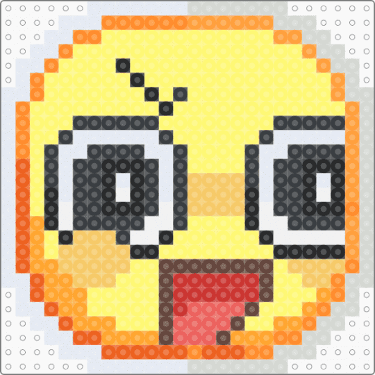 angrappy (angry+happy) face - orange,yellow