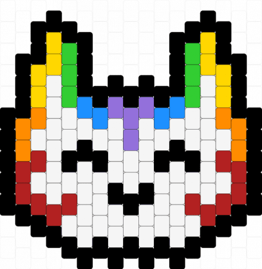 rainbow cat charm - happy - white,yellow,red,rainbow,cat,charm,keychain,colorful,happy