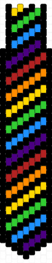 rainbow w/ black stripes tie (main) - black,green,purple,colorful