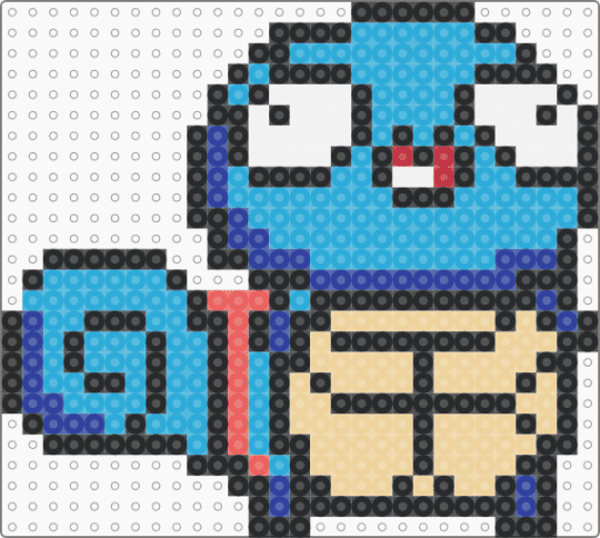Derpy Squirtle - beige,light blue