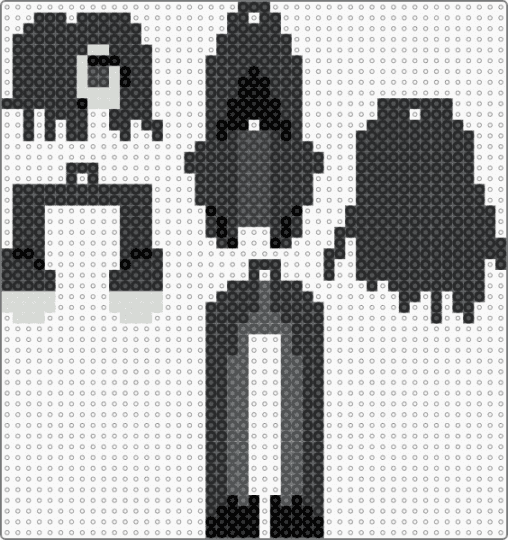 Notim Portant Dangle - black, character, dangle, hatred, keychain, not important, notim, notim portant, portant, purple, white