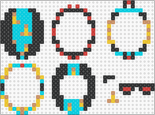 Other Dude Shaker (BD) - black, light blue, other dude, postal, postal bd, postal bd dude, postal brain damage, postal dude, shaker, tamagotchi shaker