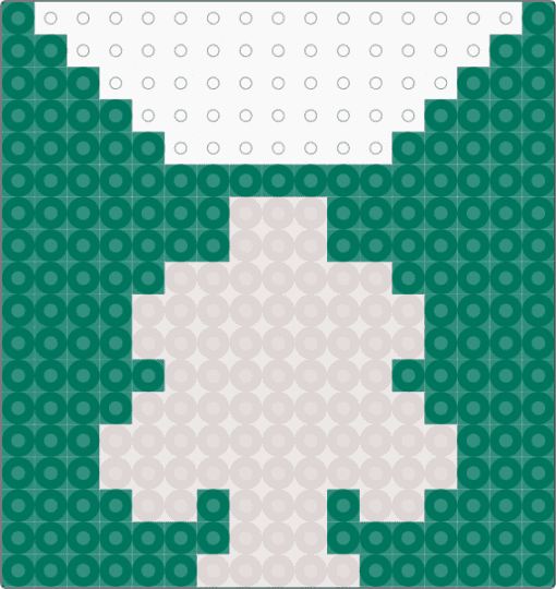 warrior cats Skyclan emblem/logo (mini perler) - teal,beige,warriors,warrior cats,skyclan,sky clan,clan,cat,cats,sky