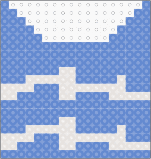Warrior cats Riverclan emblem/logo (mini perler) - blue,warriors,warrior cats,riverclan,river clan,river,cats,cat,clan