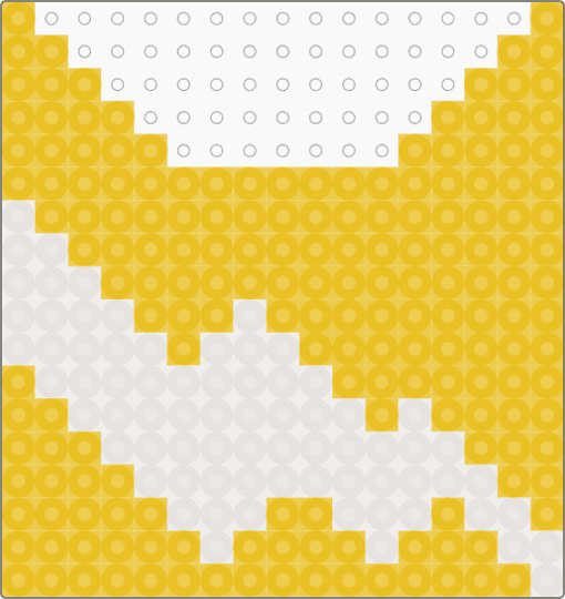 Warrior cats Thunderclan emblem/logo (mini perler) - yellow,beige,warriors,warrior cats,thunder,thunderclan,thunder clan,cats,cat,book