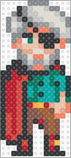 Stardew Valley Marlon v2 - red,beige,gray,teal