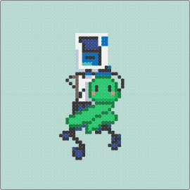 Cobrita Inhalo - robot,snake,humanoid,green