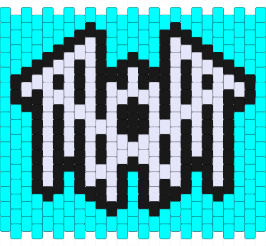 Sleep token banner - white,light blue
