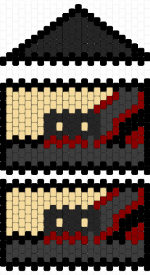 Fnaf cassette wallet - black,beige,red