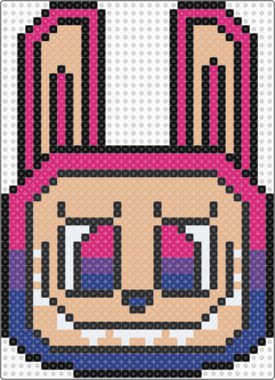 Bi Labubu - beige,pink,labubu,pride,bi