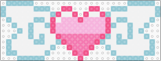heart thingy - pink,light blue,charm