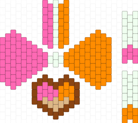 dunkin bowtie - pink,orange,bow,dunkin,donut,food