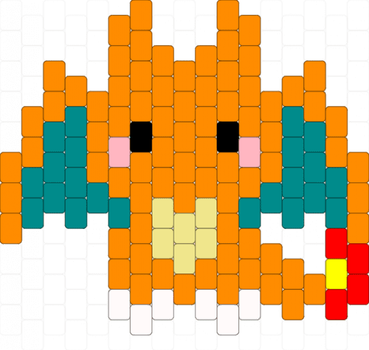 charzard - orange,teal