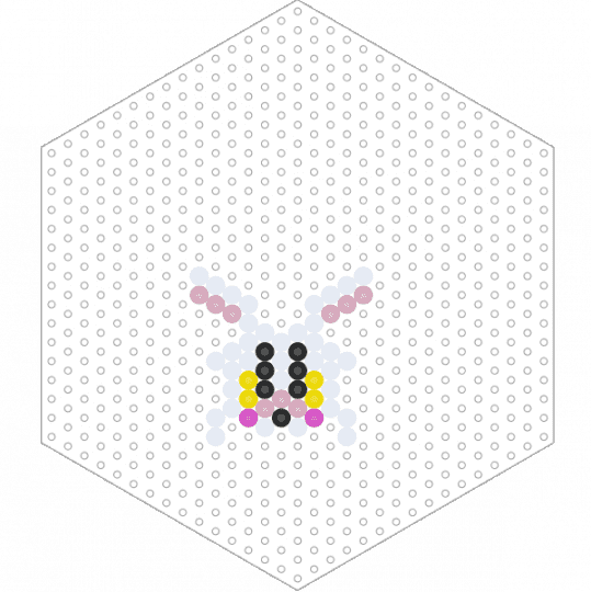 Mangle - white,pink,yellow