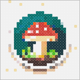 Shroomie - mushroom,forest fantasy,whimsical,foliage,red,green,brown