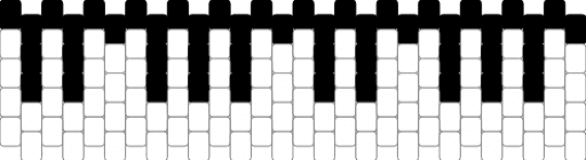 Piano Cuff - black,white,piano,cuff,music,keyboard,keys,instrument
