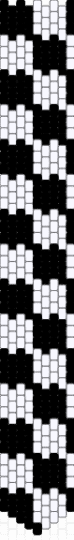 Checkered Black and White Tie - black, checkered, peyote, peyote stitch, tie, white