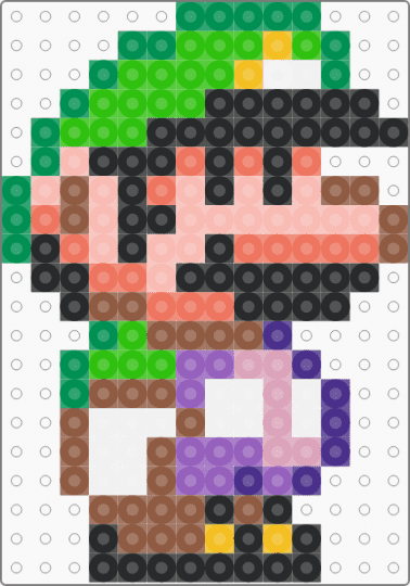 Luigi from Super Mario World - tan,green,beige