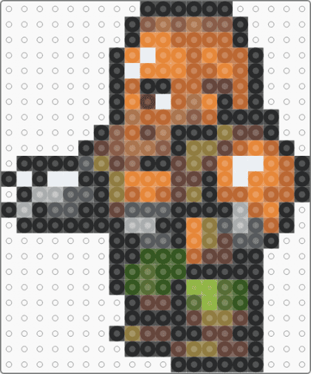 Barret Wallace from Final Fantasy VII - brown,tan,orange,gold