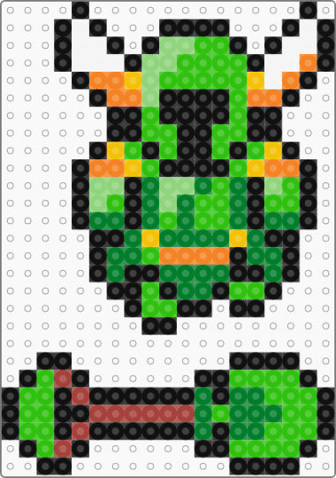 Shovel Knight and his Shovel (Player 2) - green