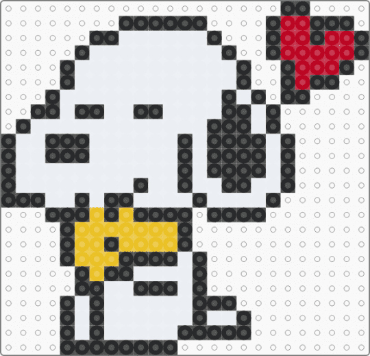 Snoopy 4 - white,yellow,red