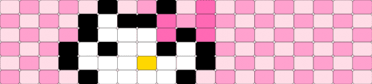 hello kitty ladder stitch cuff - pink