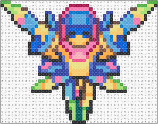 #118 Glaistain   (cassette beasts) - yellow,pink,light blue,colorful,cassette beasts,monster,beast
