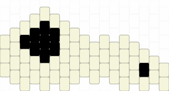 The long horse charm - white