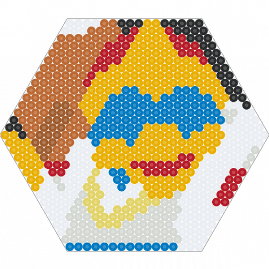 HEX King Dedede - orange,blue,tan,king dedede,kirby,villain,video game,video games,hex,hexagon,portrait