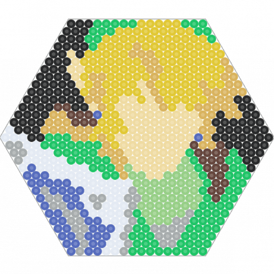 HEX Link - green,orange,yellow,beige,link,portrait,face,video game,video games,zelda,hex,hexagon