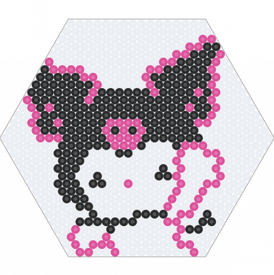 HEX Kuromi - white,kuromi,hello kitty,hex,hexagon,cute,evil,pink,sanrio