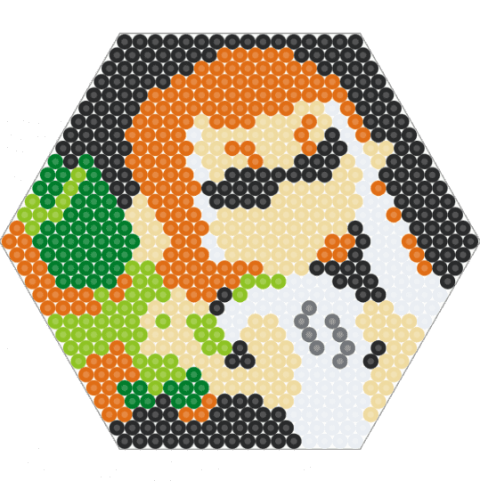 HEX Splatoon Girl - orange,beige,green,splatoon,girl,hex,hexagon,video game,video games