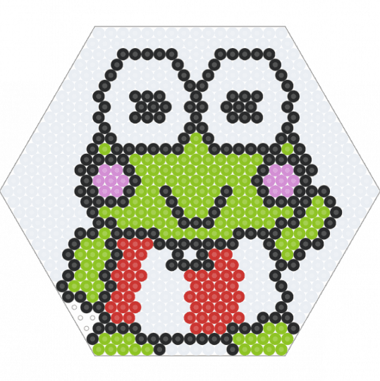 HEX Keroppi - white,green,hex,hexagon,keroppi,sanrio,hello kitty,cute,frog,animal