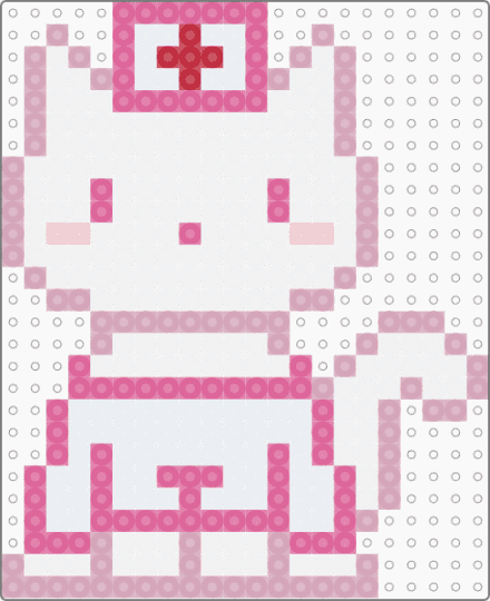 Kitty nurse - white,pink