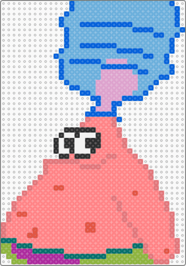 patrick - light blue, red