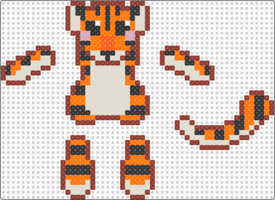 tiger - red,beige,orange