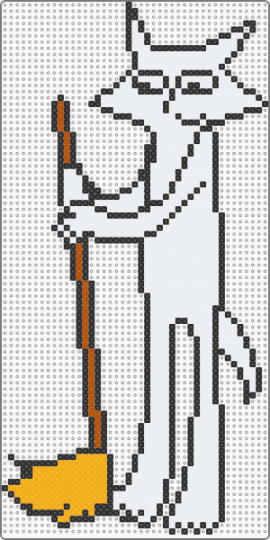 Puso with a mop - white,orange,red