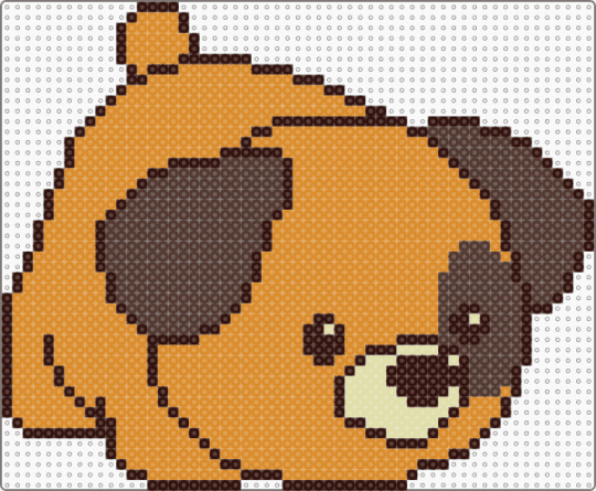 plush puppy - brown,orange