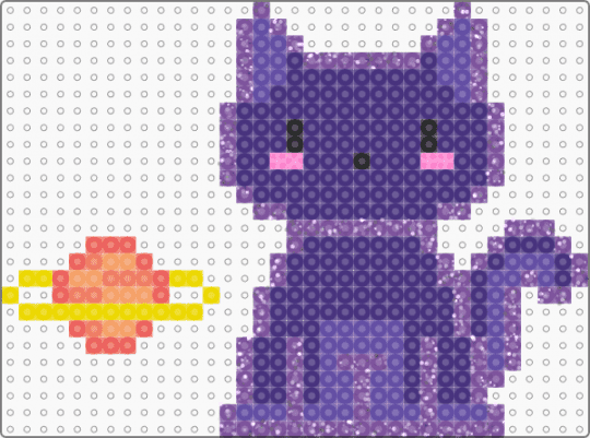 space cat - pink,purple