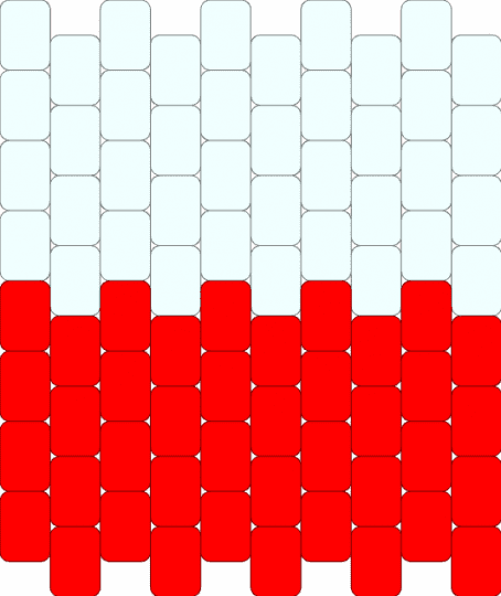 random multistitch pill thing - red, white