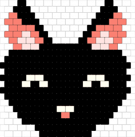 Gato negro - cat,animal,cute,happy,black,pink