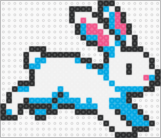 bunny - white,light blue