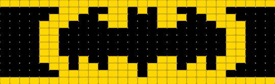 Batman Kandi Cuff - black,yellow