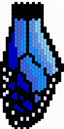 Wing - black,light blue