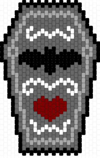 Bat Coffin Bag Panel #1 * not original* - gray