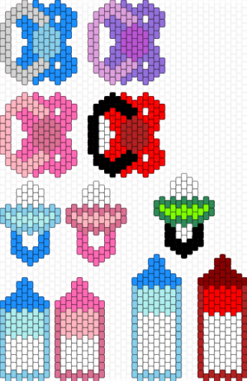 Baby Bottle/ Pacifiers - light blue,pink,red